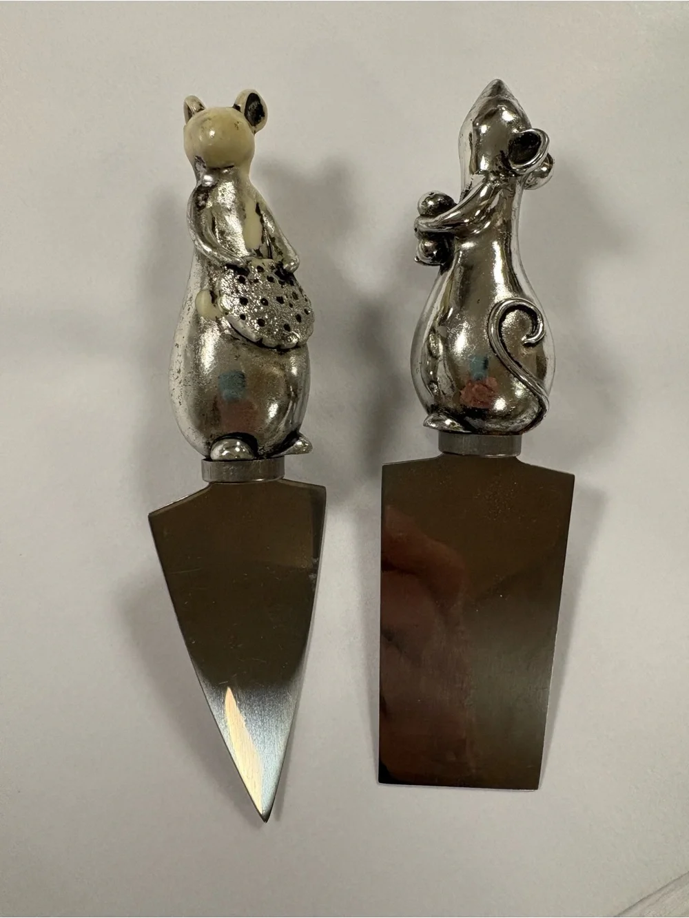 Boston Warehouse stainless Steel Mouse Cheese Knife Set 2